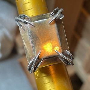 Bloodmilk Rare Lydia Cocktail Ring Rose Gold Version Sterling Silver size 9